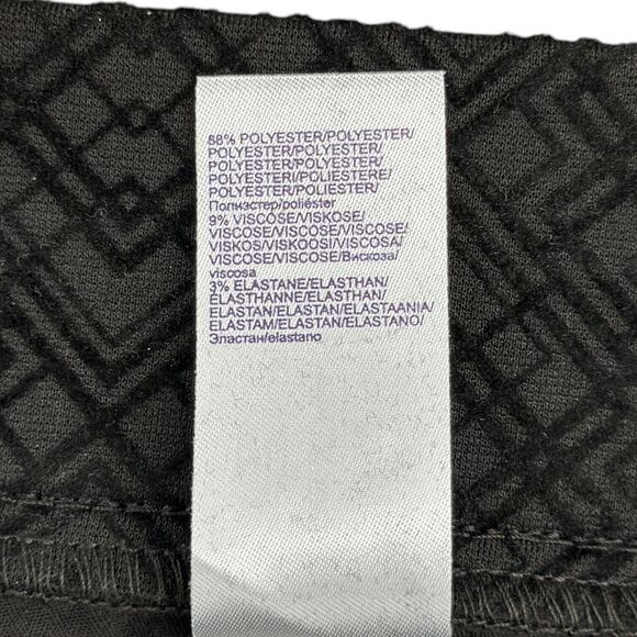 NYDJ Black Geometric Velvet Pattern Art Deco Pants Pull‎ On Womens Size 16 - Picture 7 of 11